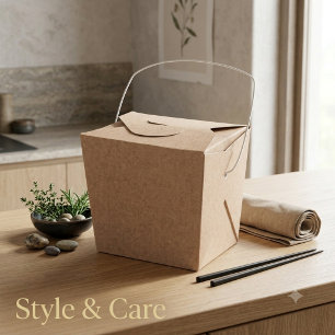 Elegant Kraft Pattern Takeout Gift Boxes