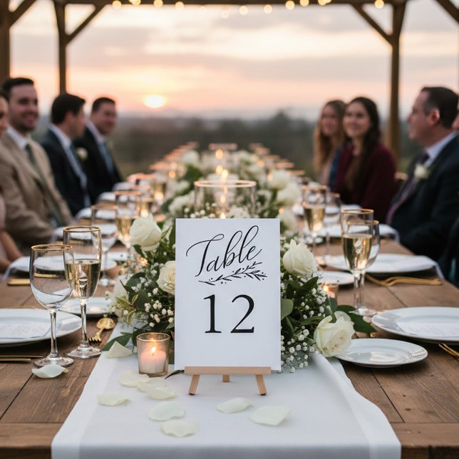 Elegant Kraft Wedding Table Number Templates (Creator Uploaded)