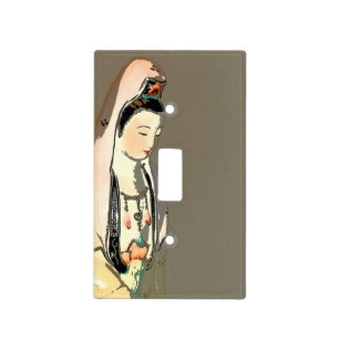 Elegant Kuan Yin Goddess of Compassion Light Switch Cover