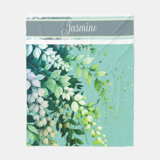 Elegant Laburnum Cascade Fleece Blanket