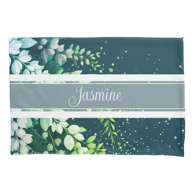 Elegant Laburnum Cascade Pillow Case (Front-Left)