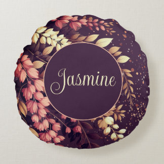 Elegant Laburnum Cascade Round Pillow