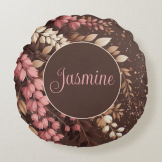 Elegant Laburnum Cascade Round Pillow