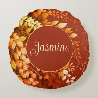 Elegant Laburnum Cascade Round Pillow