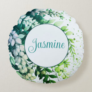 Elegant Laburnum Cascade Round Pillow