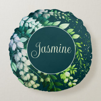 Elegant Laburnum Cascade Round Pillow