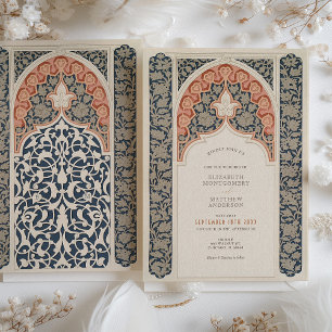 Elegant Lace Art Nouveau Wedding Invitation