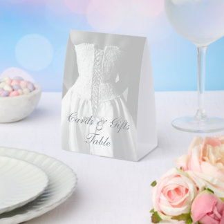 Elegant Lace Bridal Wedding cards and gifts table Paper Table Tent