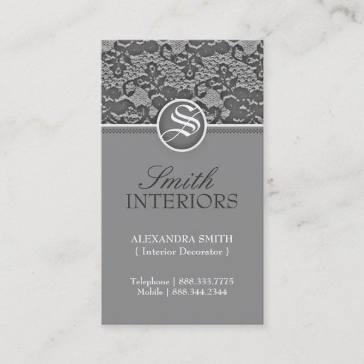 Customizable Elegant Lace Business Cards