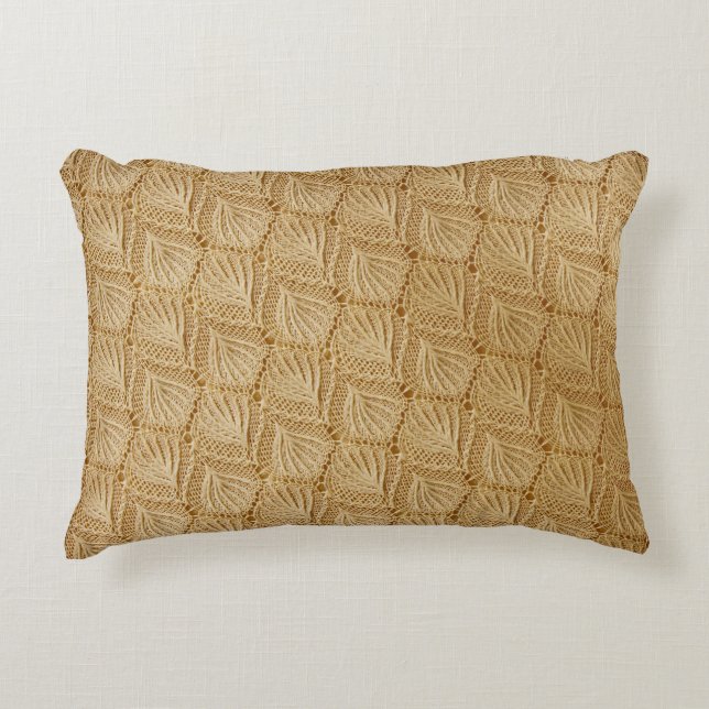 Elegant lace fabric: textured patterns. accent pillow (Front)