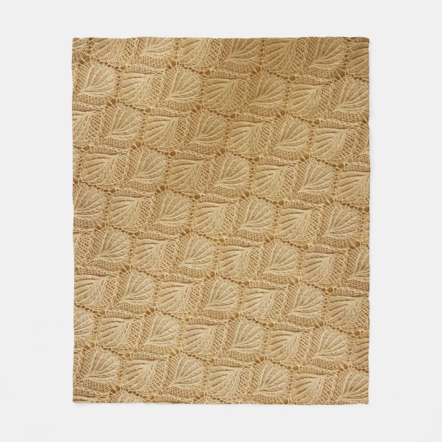 Elegant lace fabric: textured patterns. fleece blanket (Front)