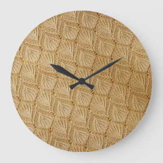 Elegant lace fabric: textured patterns. large clock