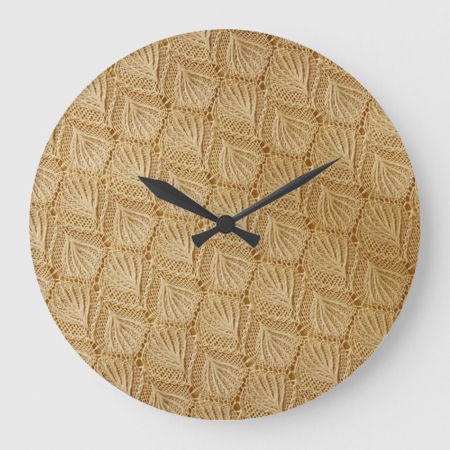 Elegant lace fabric: textured patterns. large clock (Front)