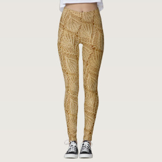 Elegant lace fabric: textured patterns. leggings