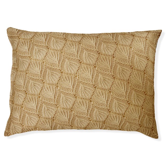 Elegant lace fabric: textured patterns. pet bed (Front)