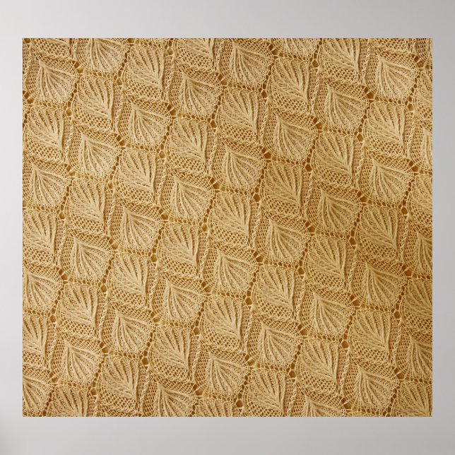 Elegant lace fabric: textured patterns. poster (Front)