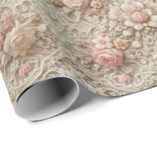 Elegant Lace Floral Wrapping Paper