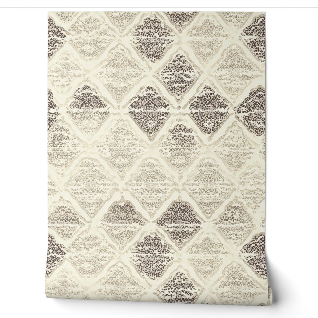 Elegant Lace-Inspired Geometric Pattern Wallpaper (Unrolling)