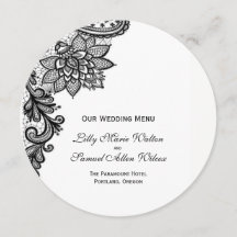 Elegant Lace Menu Card