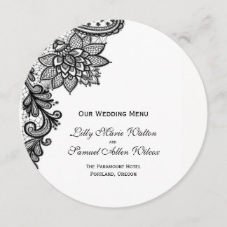 Elegant Lace Menu Card