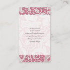 Elegant Lace on Pink Background - Business Card
