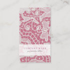 Elegant Lace on Pink Background - Business Card