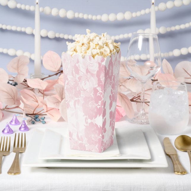 Elegant lace pink flowers favor box (Wedding)