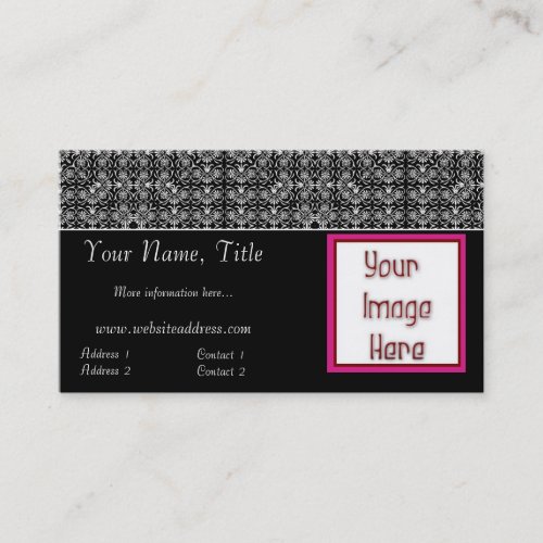 Elegant Lace Topper Add Your Photo Business Cards