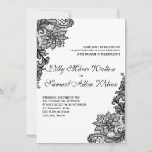 Elegant Lace Wedding Invitations