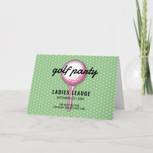 Elegant Ladies Golf Party Design Invitation