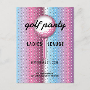 Elegant Ladies Golf Party Design Invitation Postcard