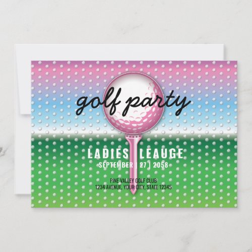 Elegant Ladies Golf Party Design Save The Date