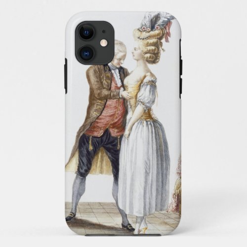 Elegant Lady at a Fitting with her Tailor plate f iPhone 11 Case