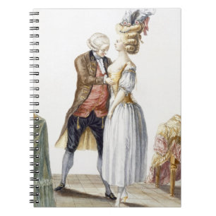 Elegant Lady at a Fitting with her Tailor, plate f Notebook