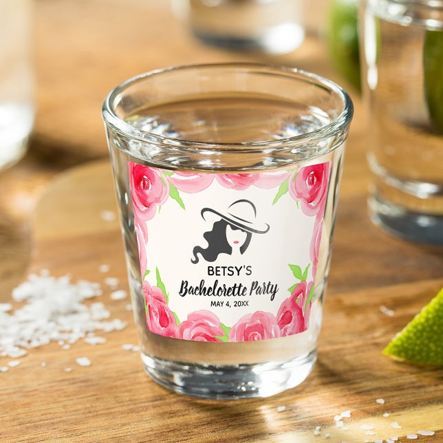 Elegant Lady Bachelorette Party Favor Shot Glass (Creator Uploaded)