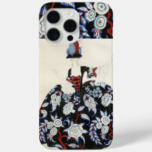 ELEGANT LADY FLORAL DRESS WITH BLACK WHITE FLOWERS iPhone 15 PRO MAX CASE