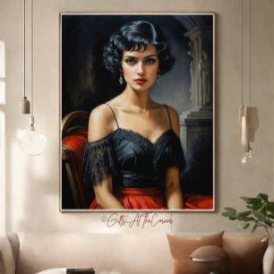 Elegant Lady  Framed Art