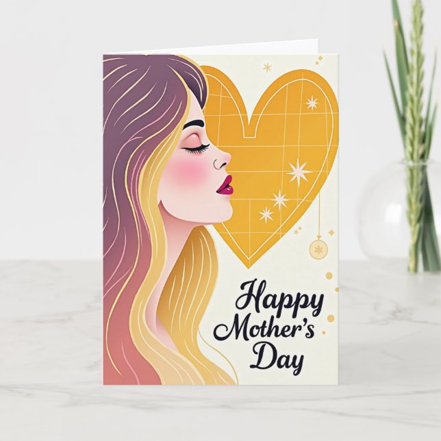 Elegant Lady Mothers Day Card (Front)