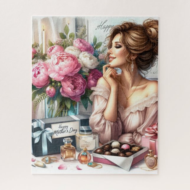 Elegant Lady Mother's Day Gift  520 Piece Puzzle (Vertical)
