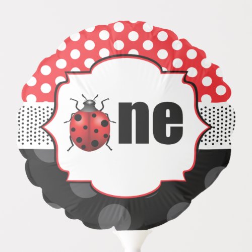 Elegant Ladybug First Birthday Balloon