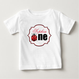 Elegant Ladybug Personalized Baby T-Shirt