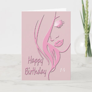 Elegant Lady's Happy Birthday Card