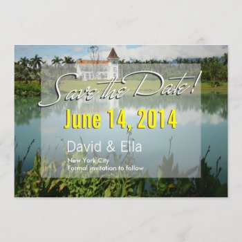 Elegant Lake House Save The Date Announcement by fotoplus at Zazzle