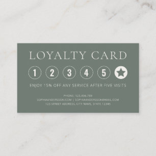 Elegant Landscape Torn Edge Flat Loyalty Card