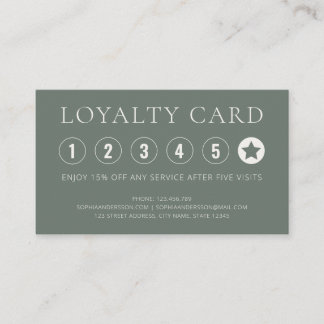 Elegant Landscape Torn Edge Flat Loyalty Card