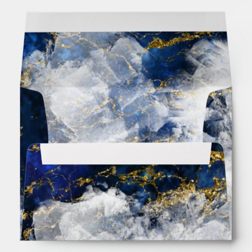 Elegant Lapis Lazuli Crystal Geode Envelope