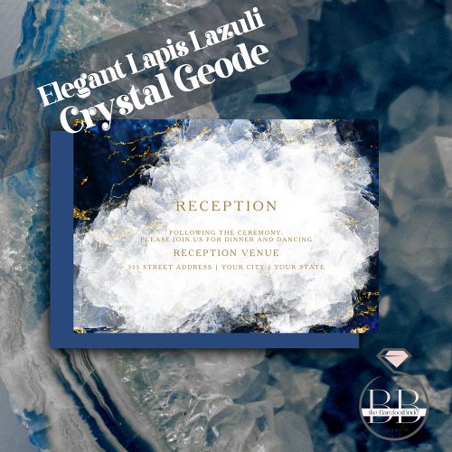 Elegant Lapis Lazuli Crystal Geode Invitation