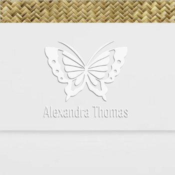 Elegant Large Butterfly Name Monogram Embosser by ItsMyPartyDesigns at Zazzle