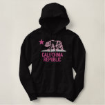 Elegant Large California Republic Embroidery Embroidered Hoodie at Zazzle