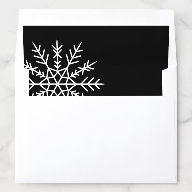Elegant Large Snowflake Holiday Envelope Liner (In Envelope)